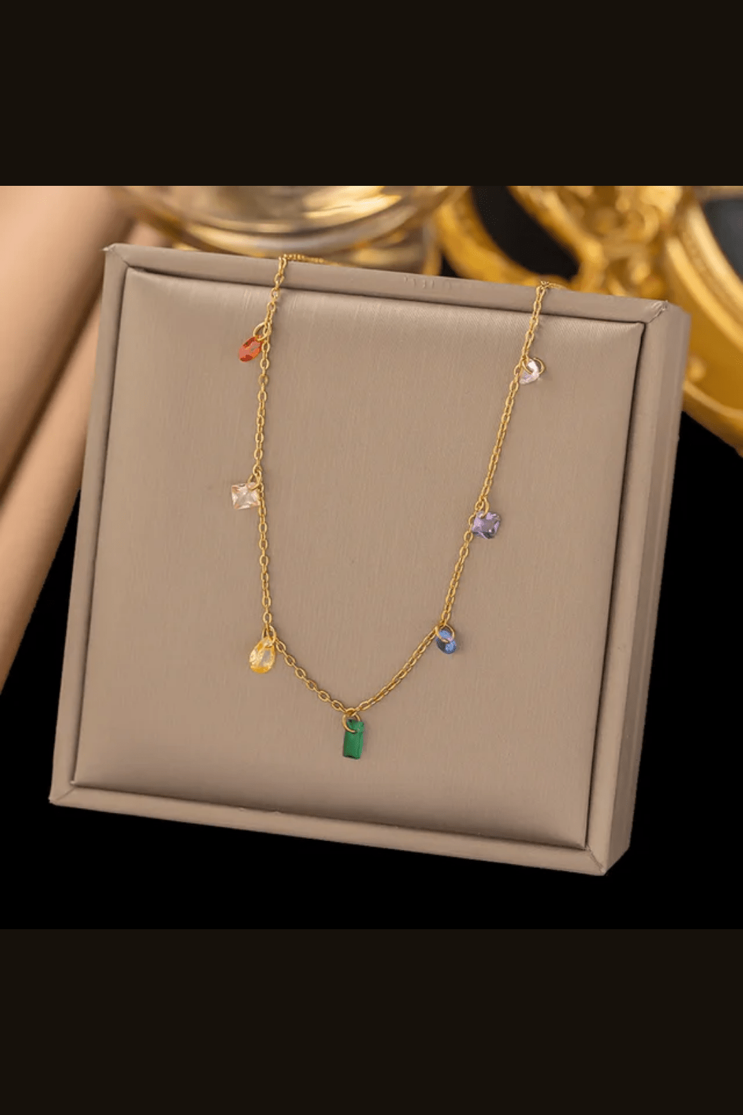 C-214 – 18k Gold Plated Stainless Steel Tarnish Free Waterproof Female Jewellery