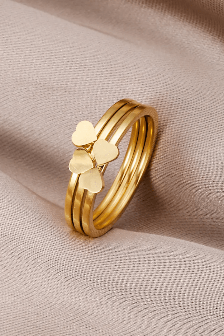 R-143 SIZE-6,7,8 AVAILABLE 18k Gold Plated Stainless Steel Tarnish Free Waterproof Female Jewellery