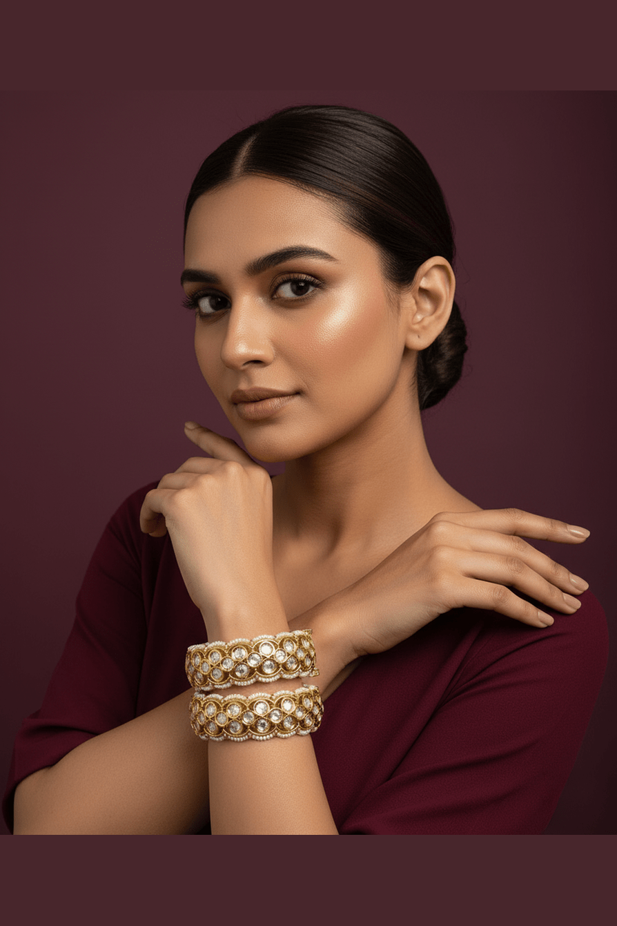 Adika polki kundan Bangles