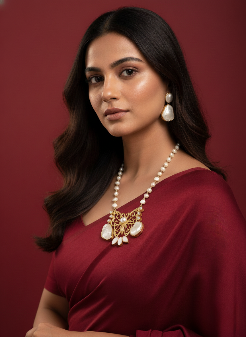 Erica real pearl set