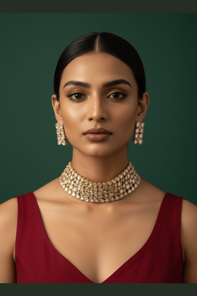 Aurora polki kundan set