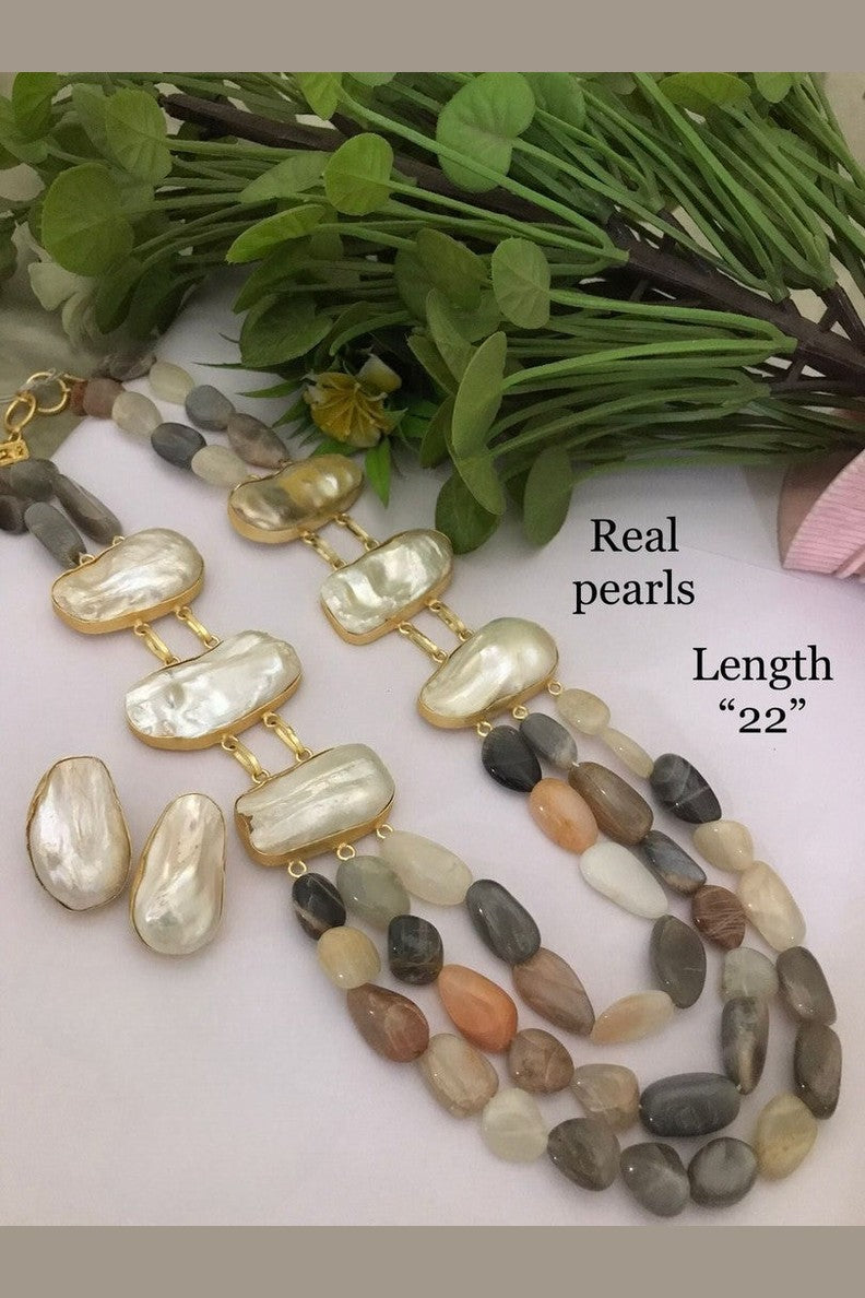 Real Pearl Sadiya Set