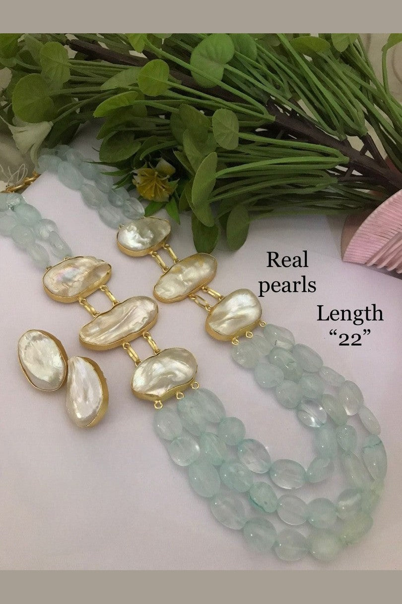 Real Pearl Sadiya Set