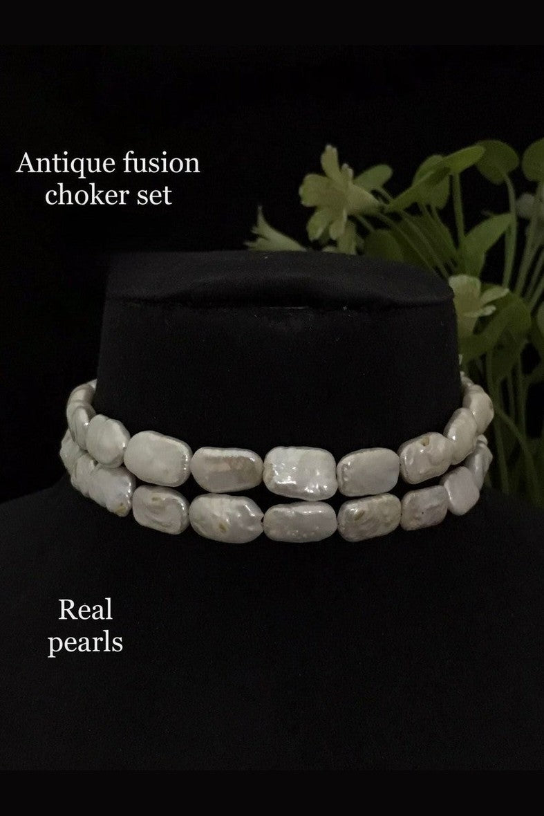 Real pearl Aryahi choker set