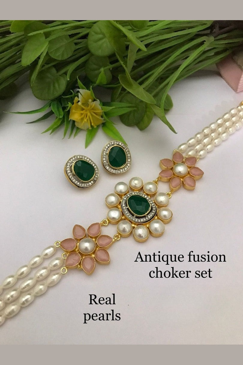 Real pearl paulmi set