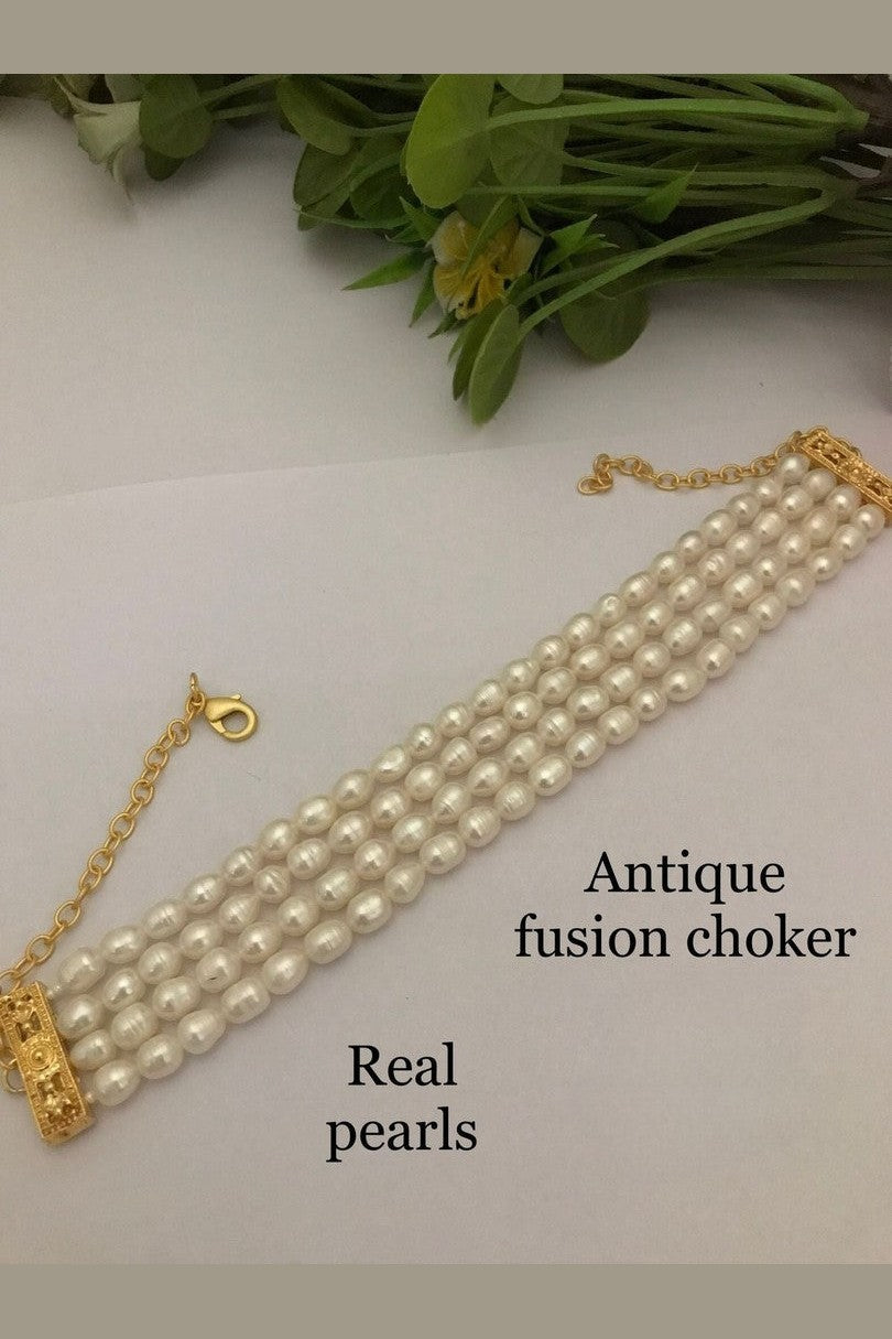 Real pearl avanya choker