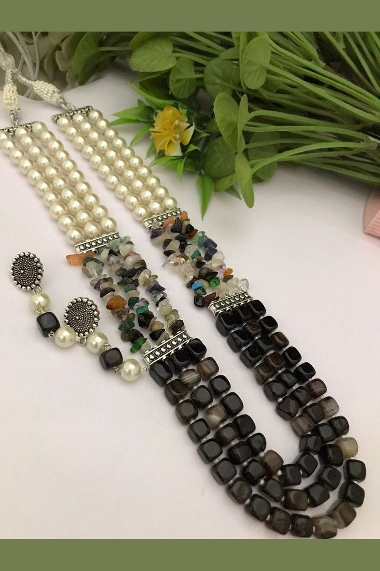 Semi precious Digambari Mala set