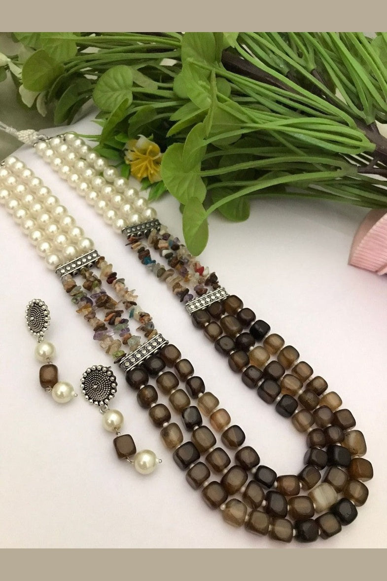 Semi precious Digambari Mala set
