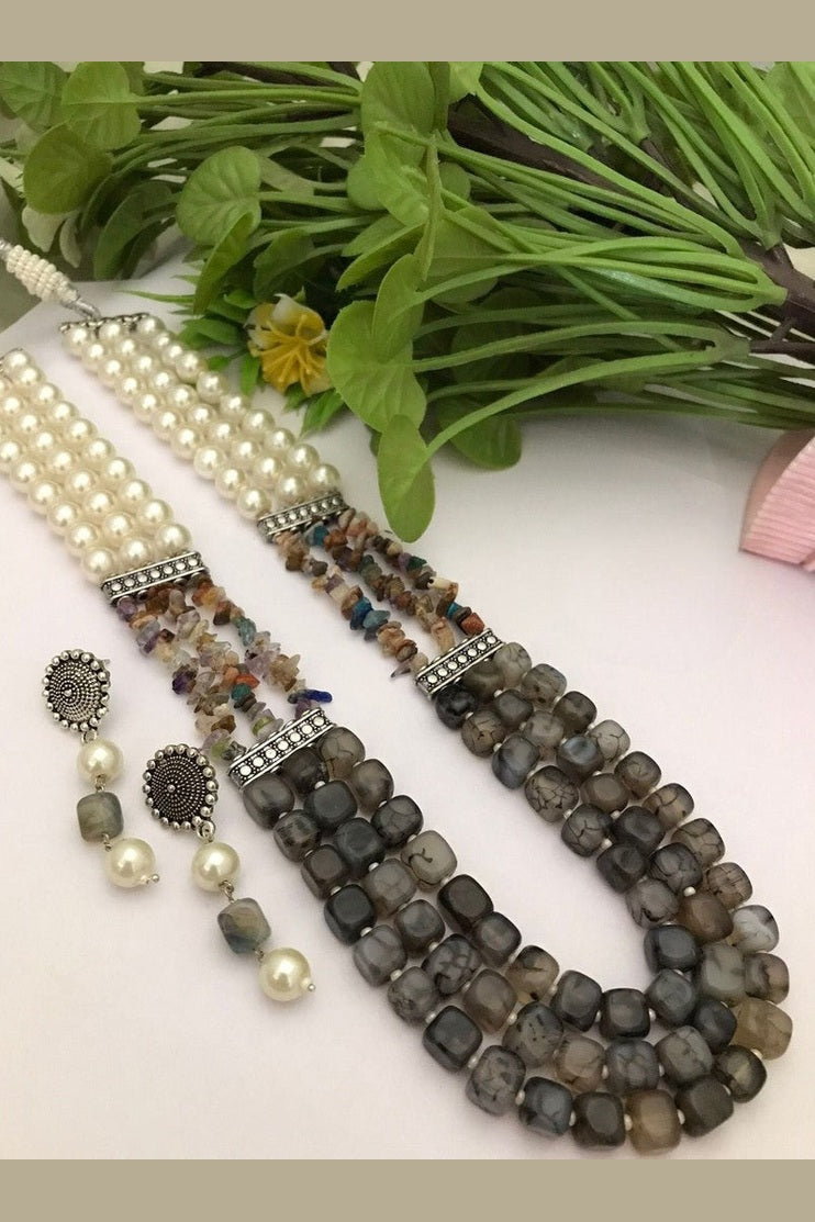 Semi precious Digambari Mala set