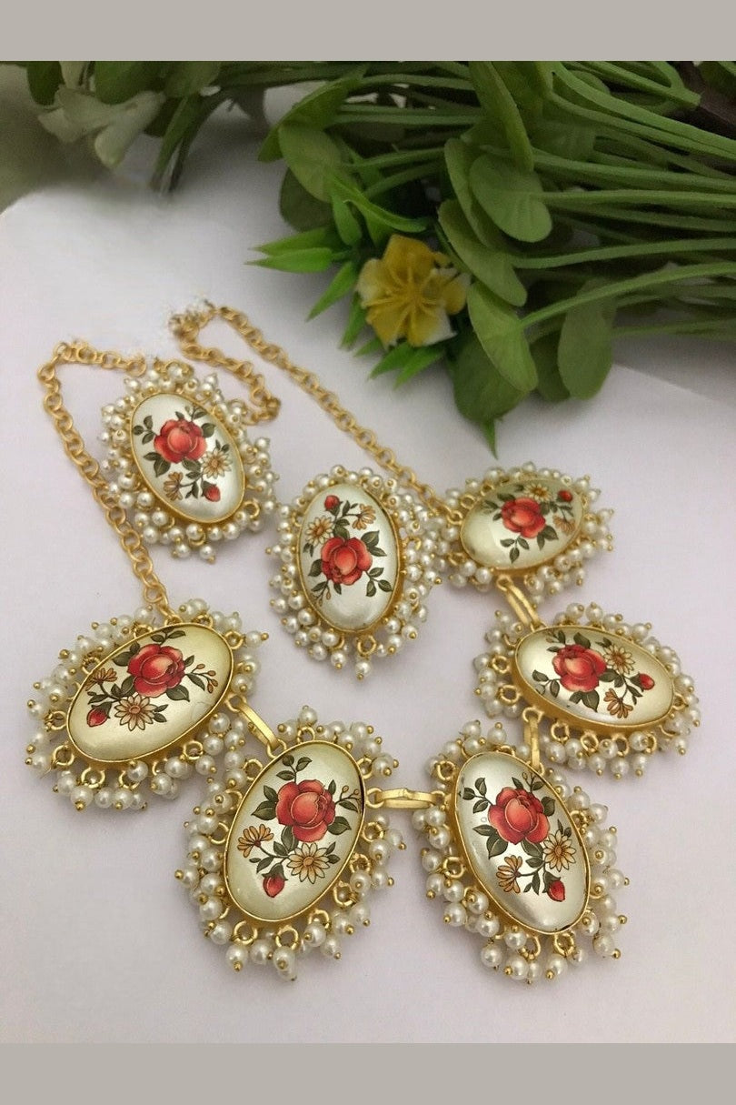 Adah real pearl set