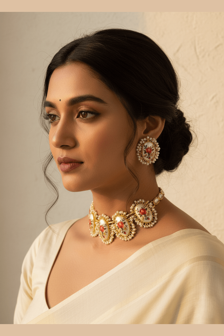 Adah real pearl set
