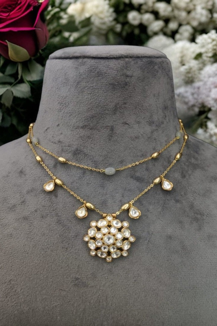 Varsha polki kundan necklace