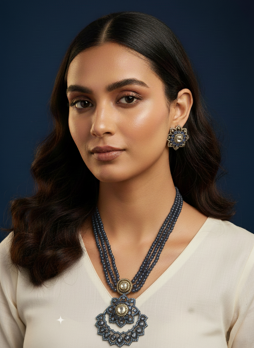 Nirvali polki kundan set