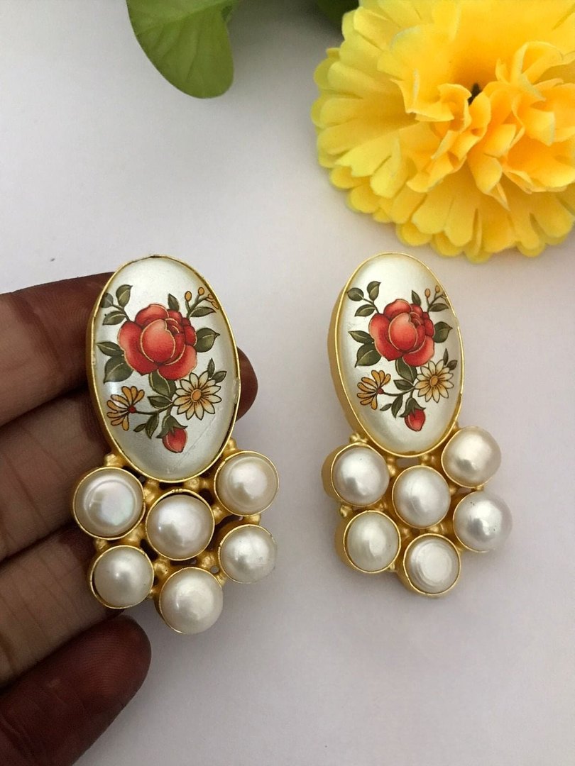 Serena real pearl earrings