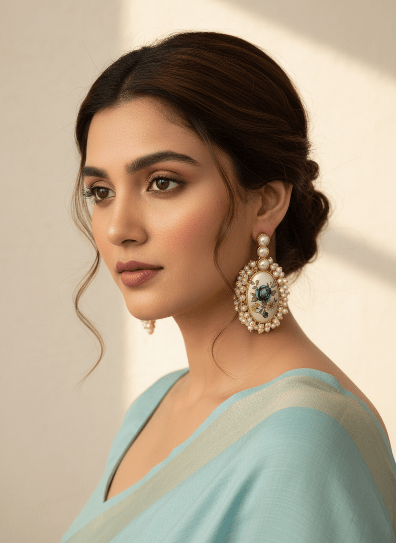 Arunima real pearl earrings