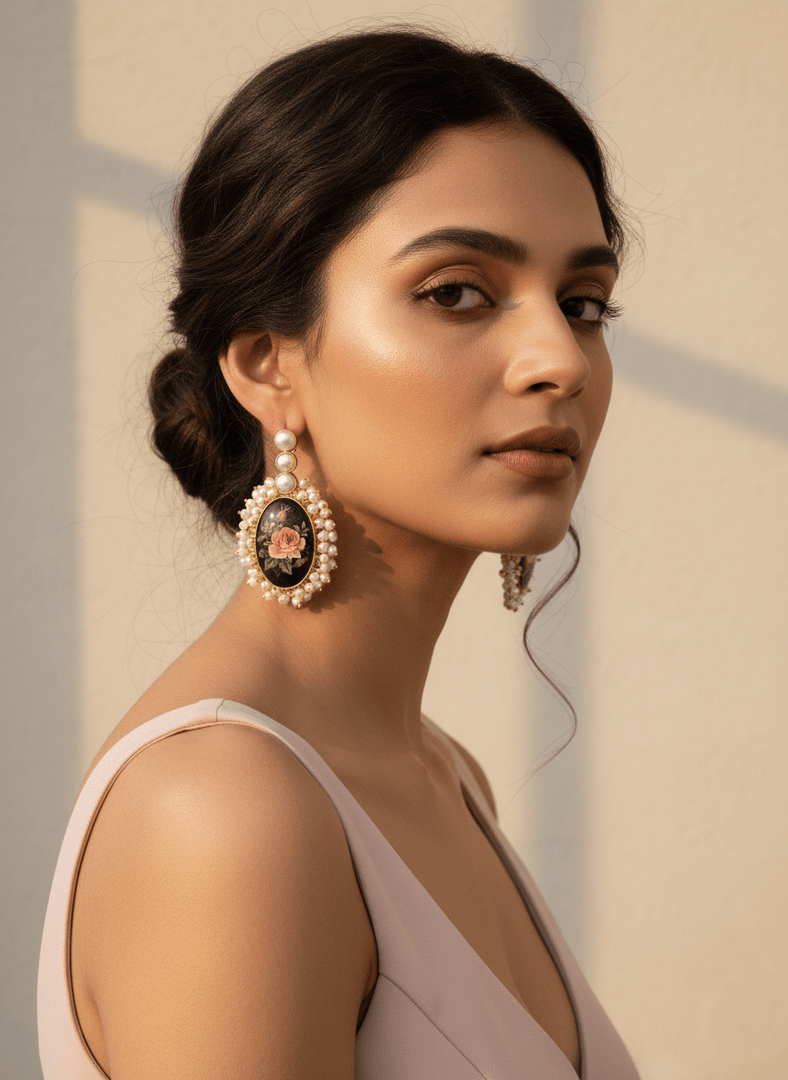 Daksha real pearl earrings