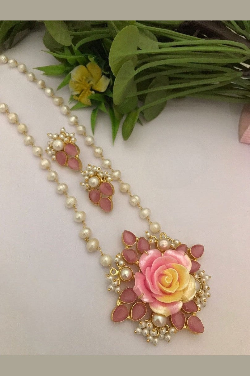 Pushpika real pearl set