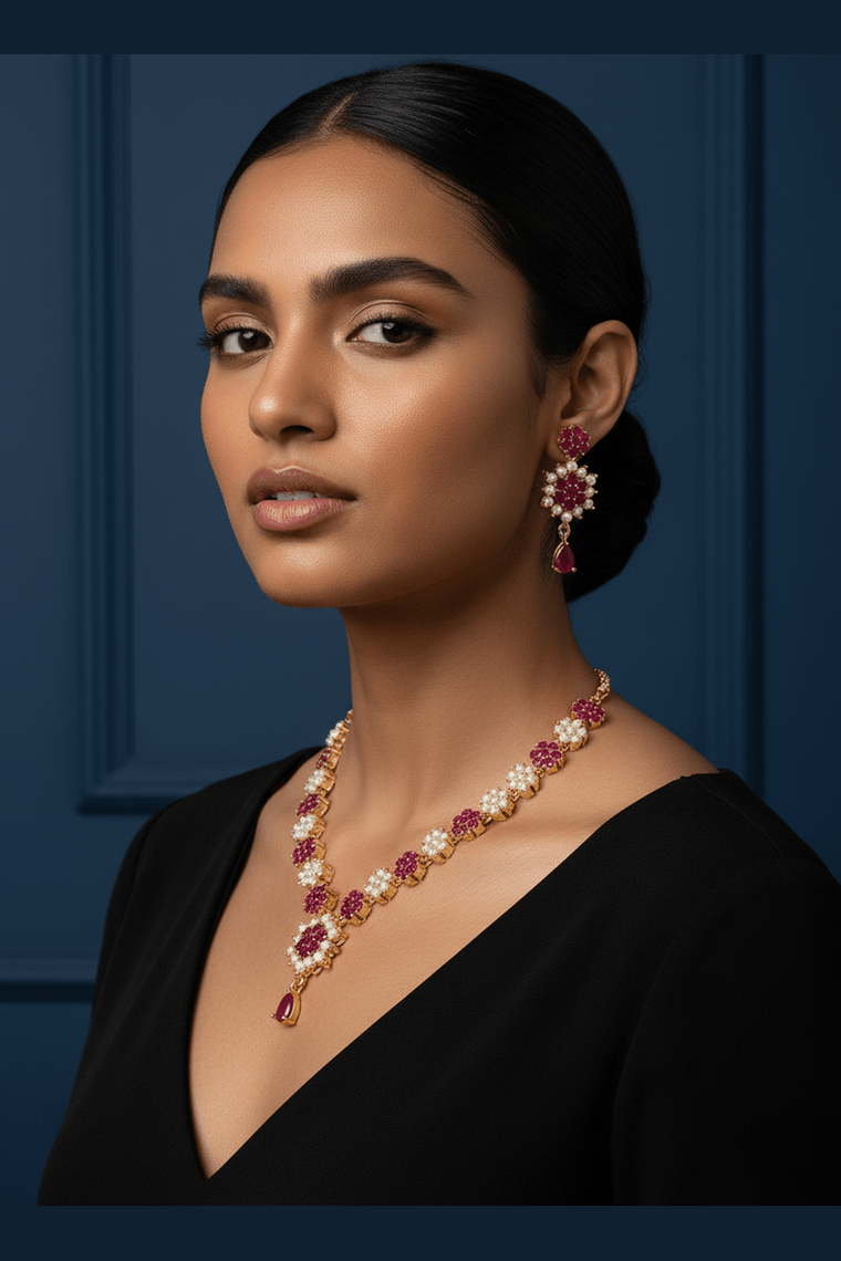 Charvi real pearl set