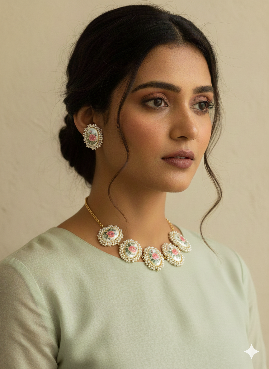 Malya real pearl set