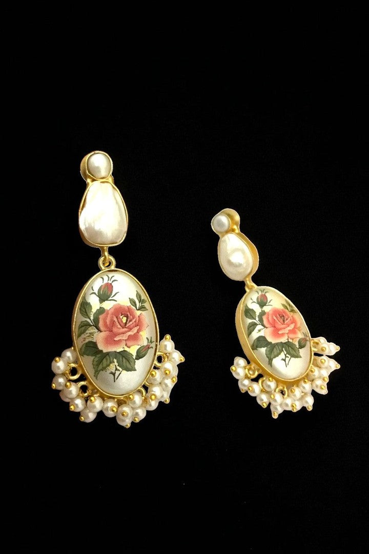 Ahana real pearl earrings