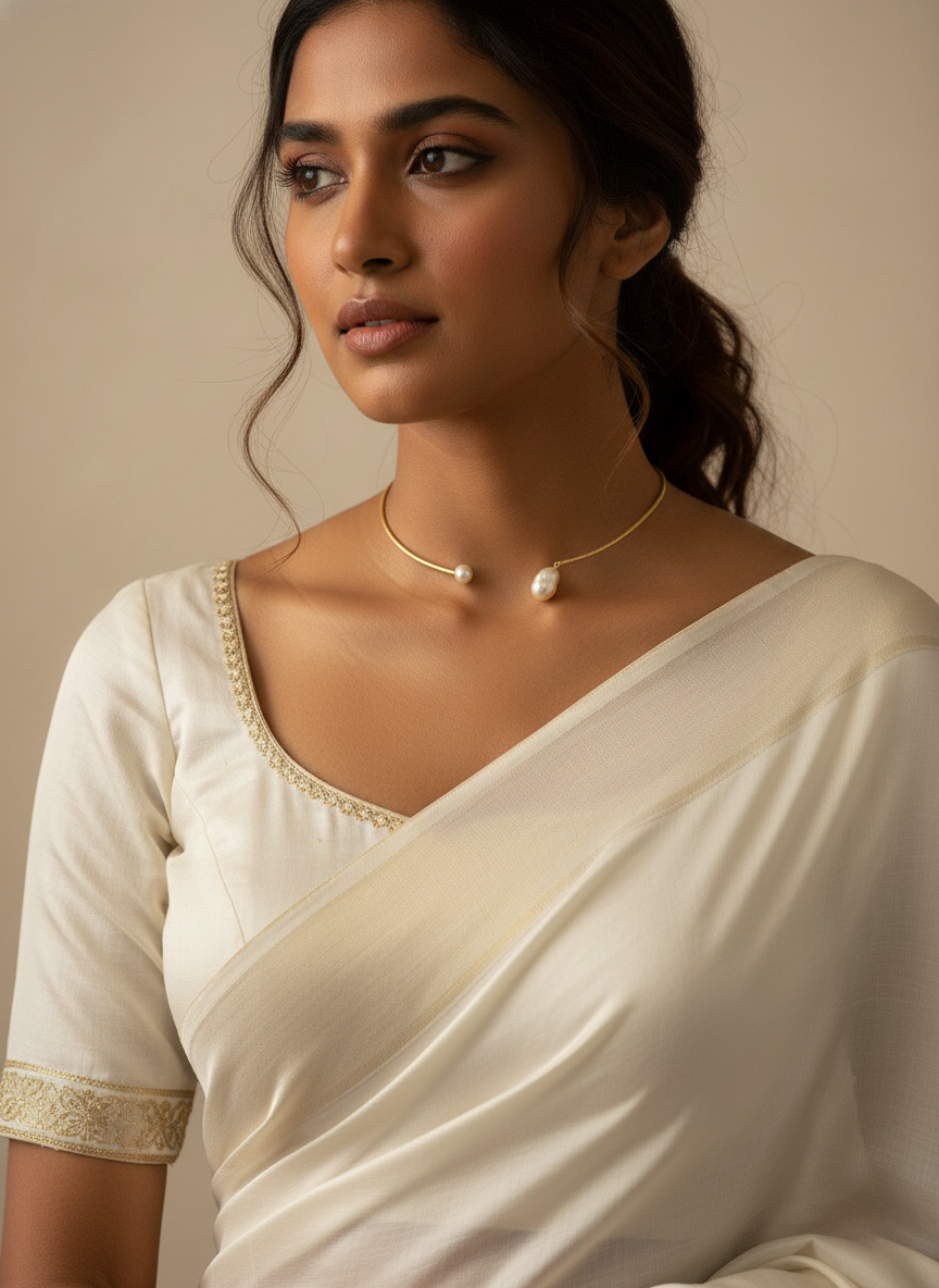 Desta real pearl hasli necklace