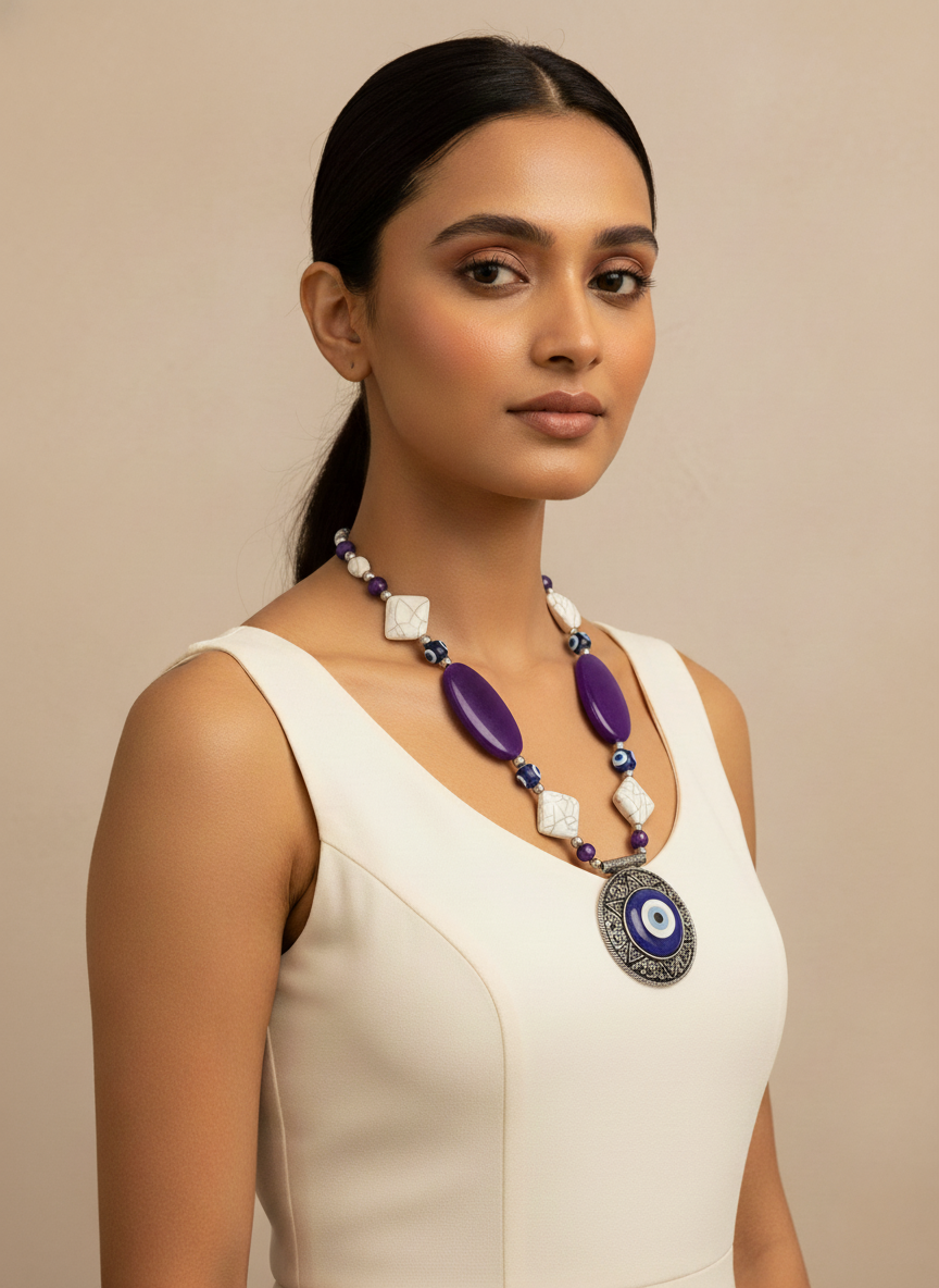Evil eye Tribal necklace