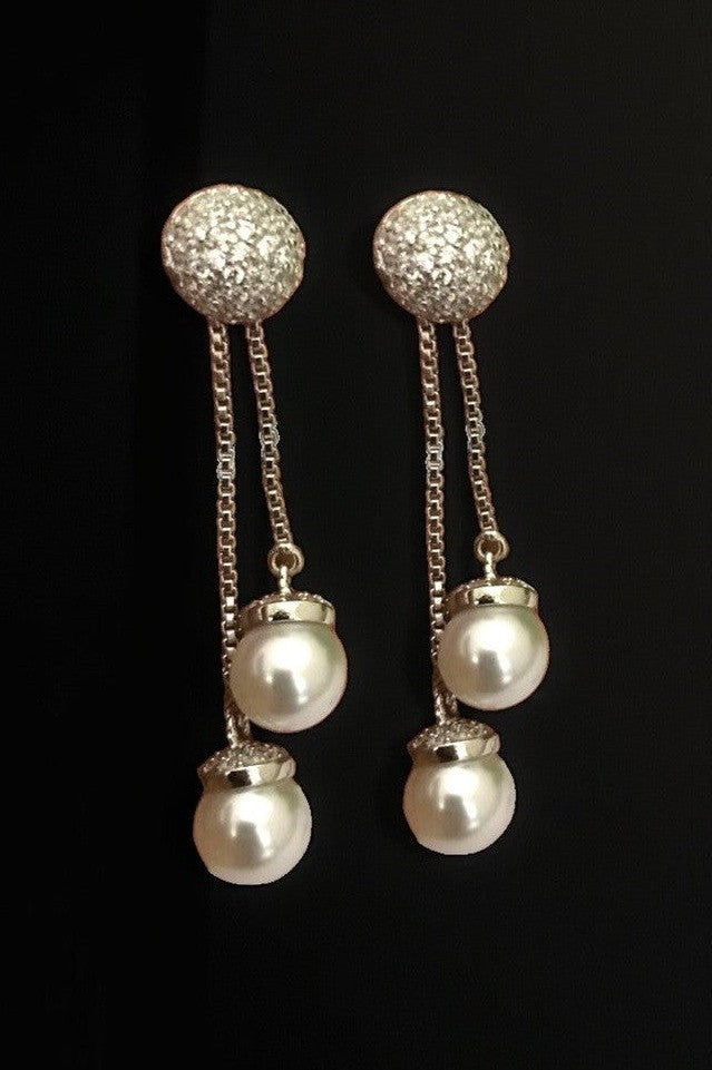 Gayatri pearl drop ad earrings