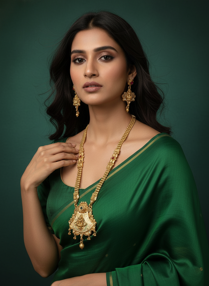 Lakshmi polki kundan gold look set
