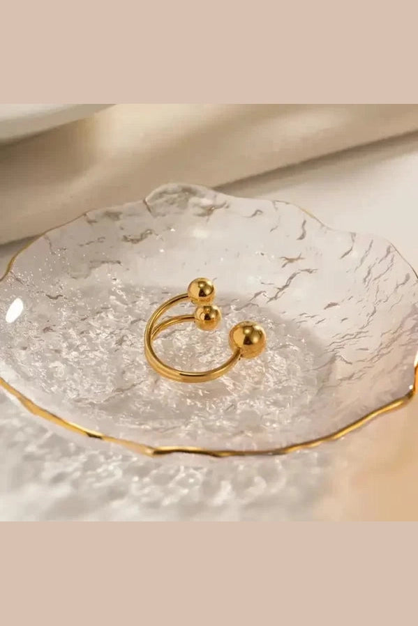 Mia 18k Gold Plated Stainless Steel Ring