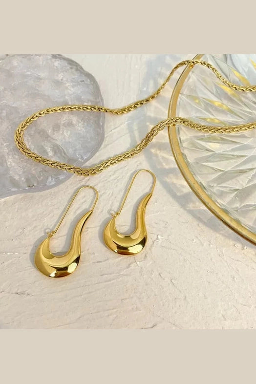 ES-218 – 18k Gold Plated Stainless Steel Tarnish Free Waterproof Female Jewellery