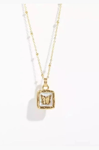 C-193 STAINLESS STEEL 18K GOLD PLATED ANTI TARNISH NECKLACE