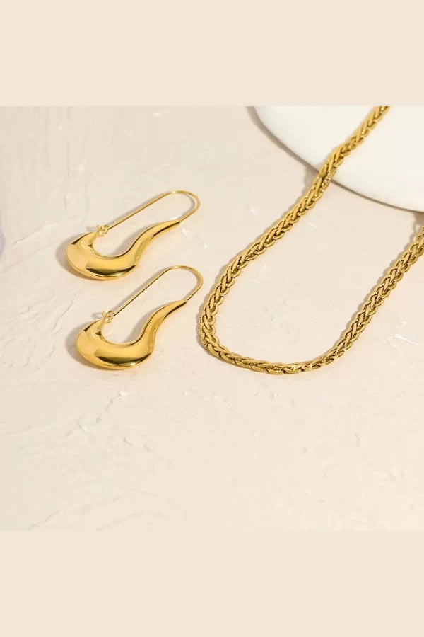 ES-218 – 18k Gold Plated Stainless Steel Tarnish Free Waterproof Female Jewellery