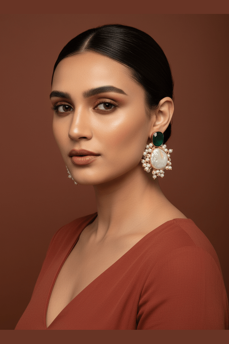 Darshini real pearl earrings