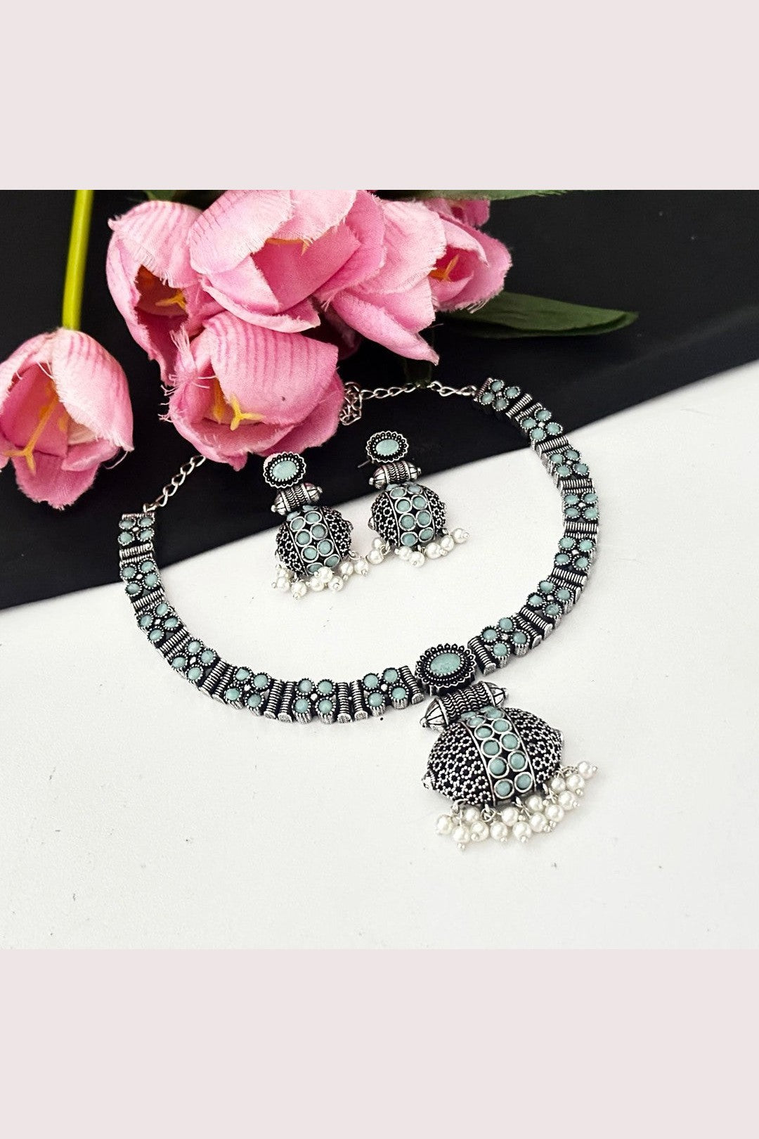 Oxidised Garvari set