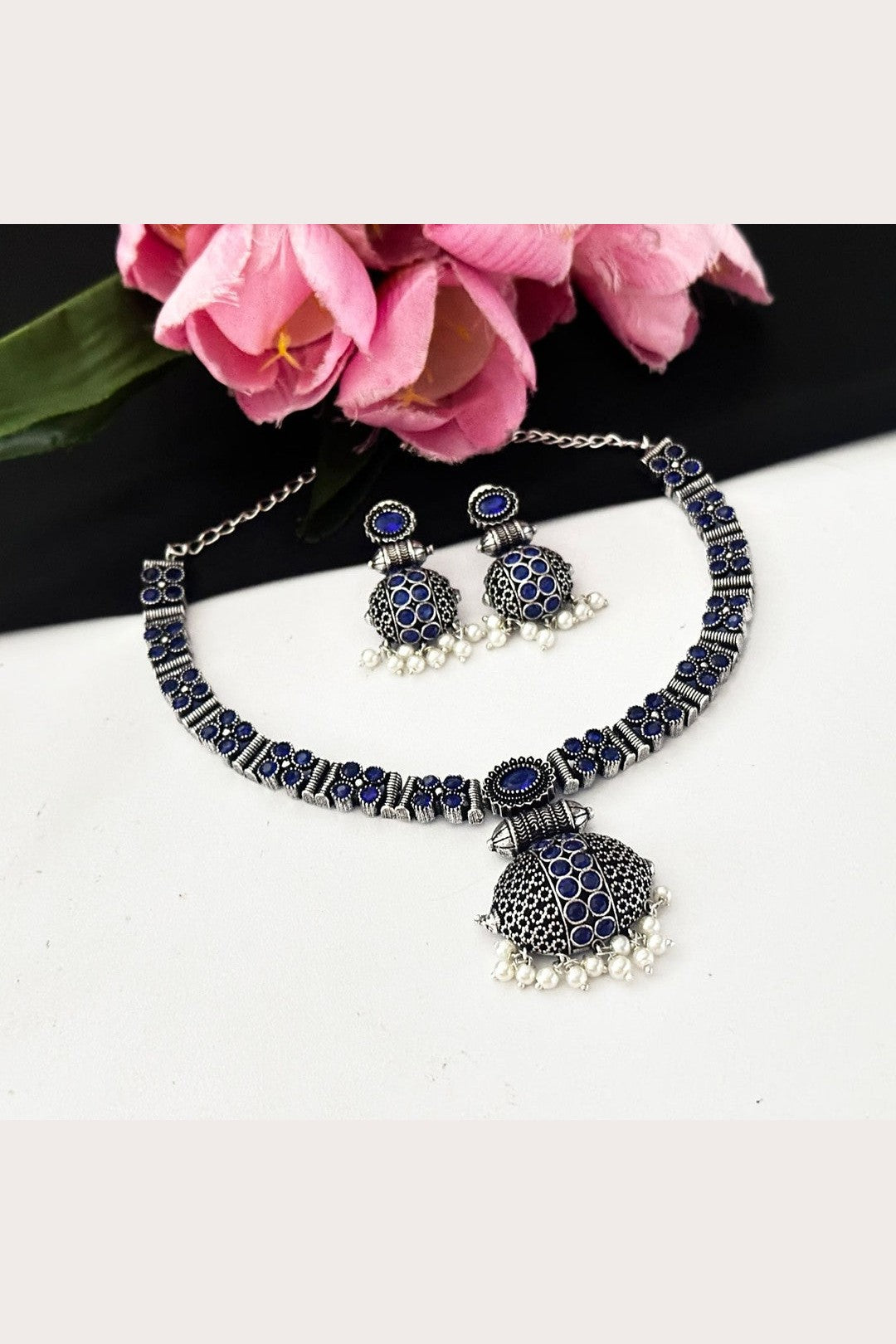 Oxidised Garvari set