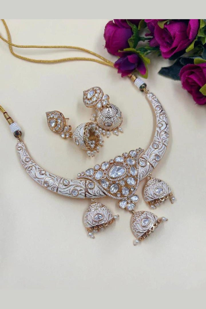 Kaushalya uncut polki kundan hasli set