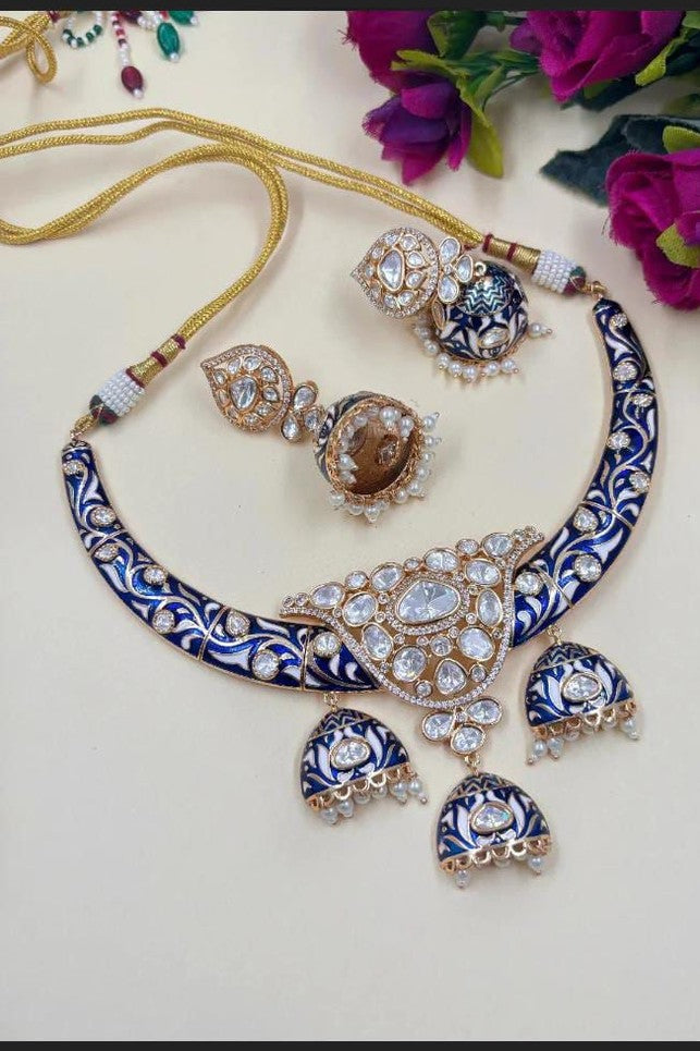 Kaushalya uncut polki kundan hasli set