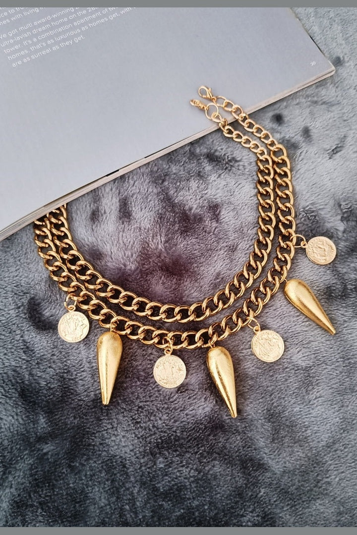 Alveena necklace with coin charms