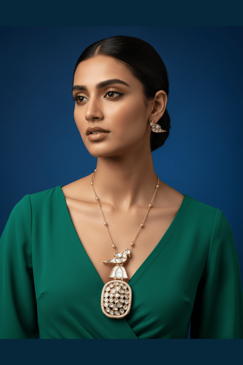 Aima polki kundan set