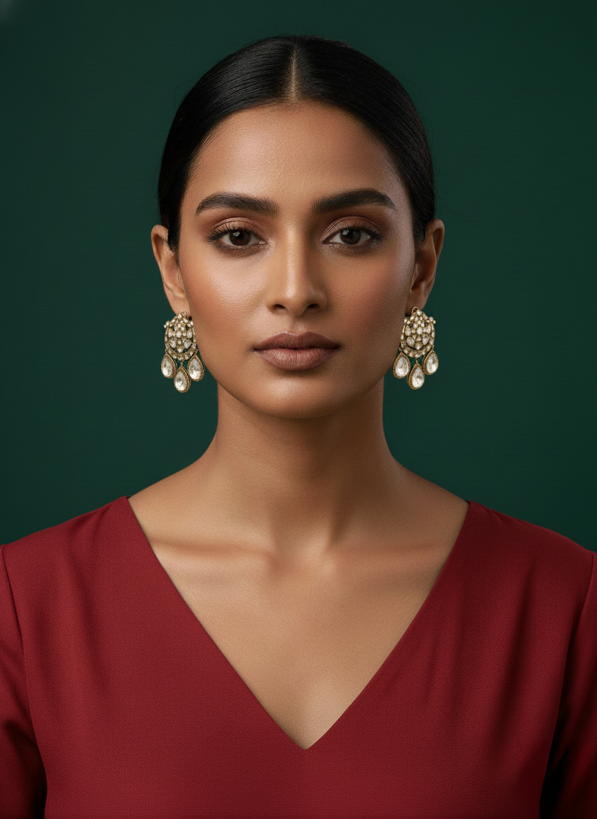Jyoti polki kundan earrings