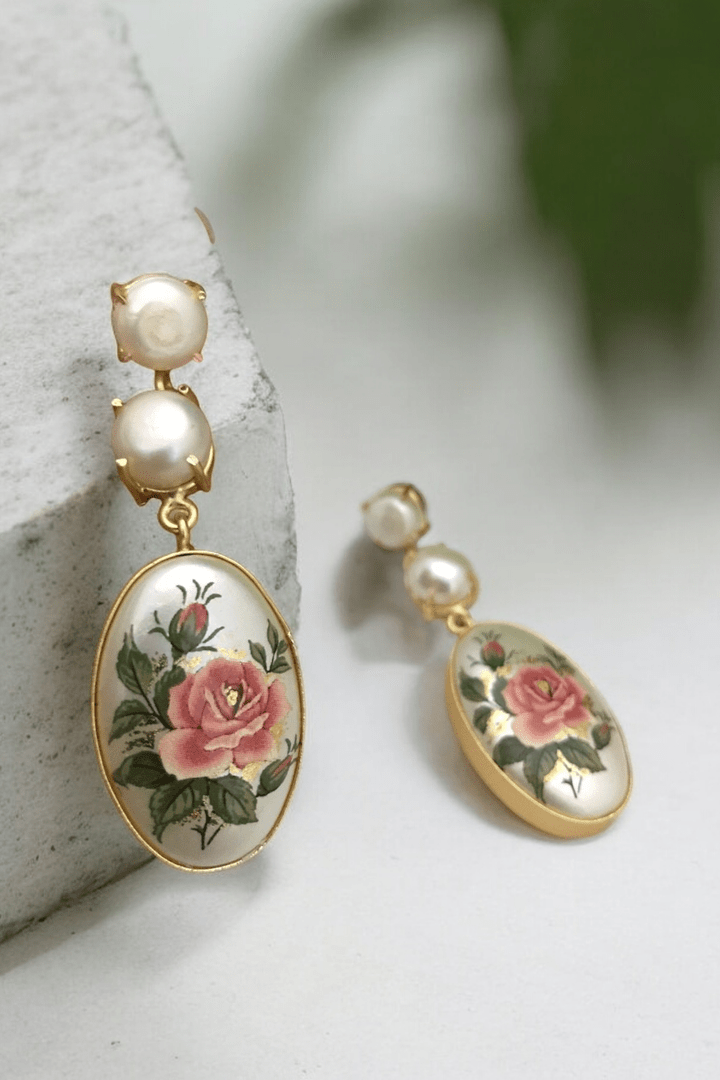 Savi real pearl earrings