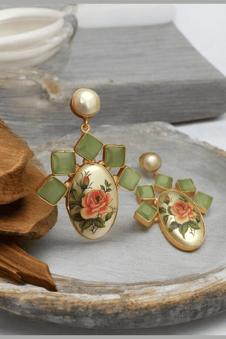 Vidya real pearl earrings