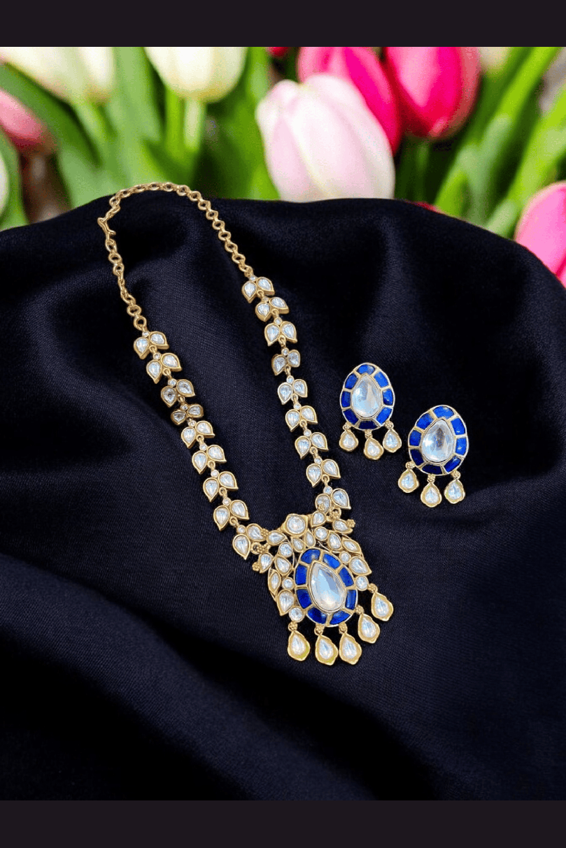Siya polki kundan set