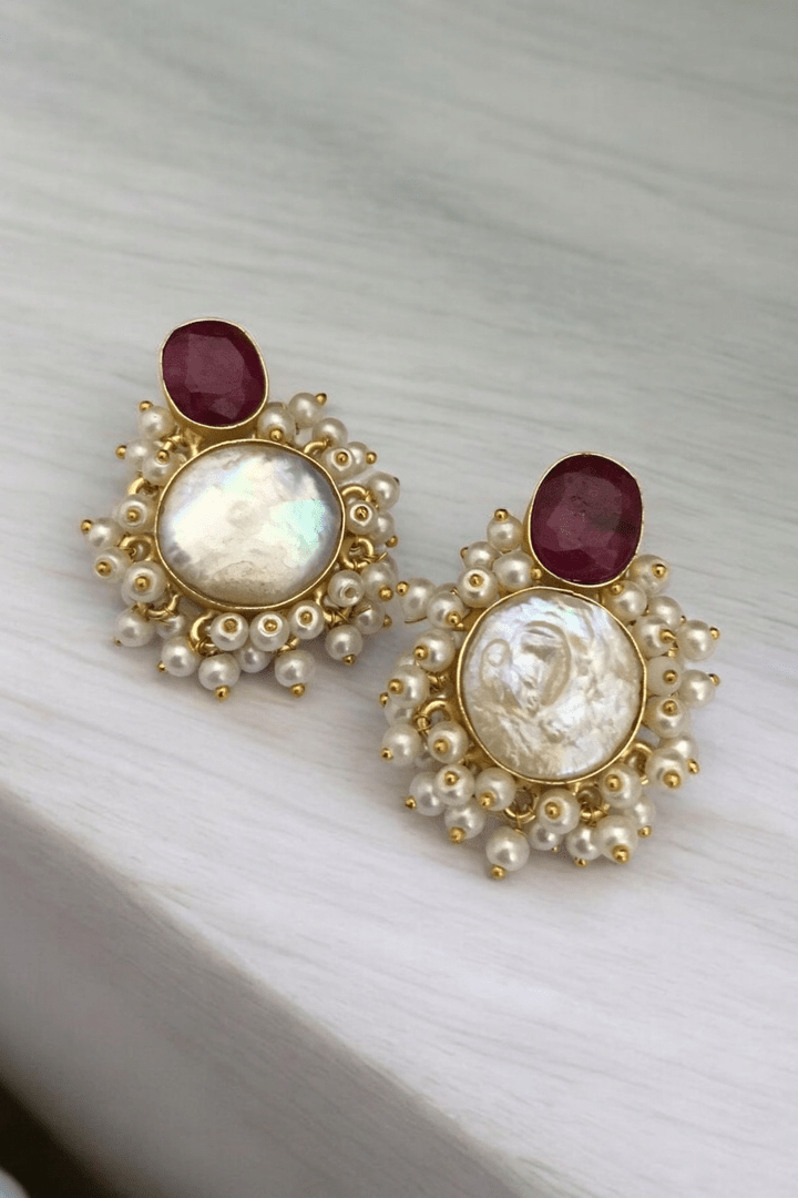 Shovik real pearl earrings
