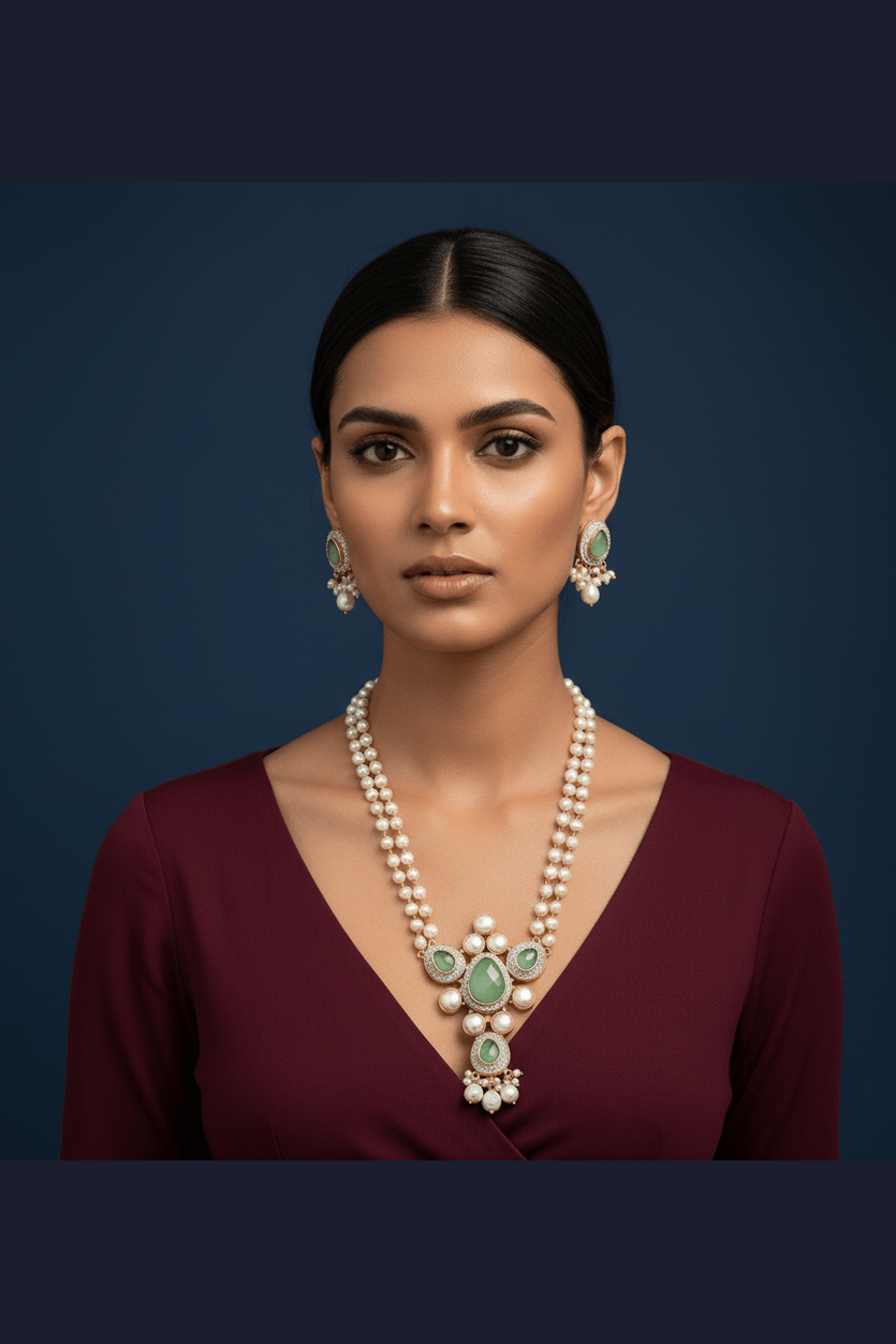 Arshiya real pearl set