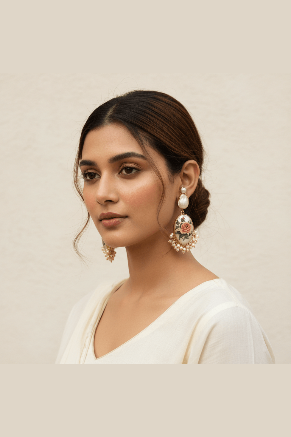 Ahana real pearl earrings