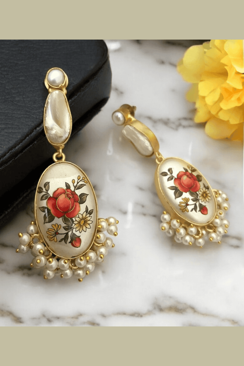 Ati real pearl earrings