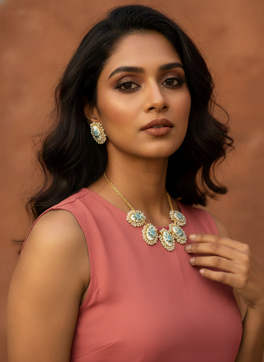Anish real pearl set