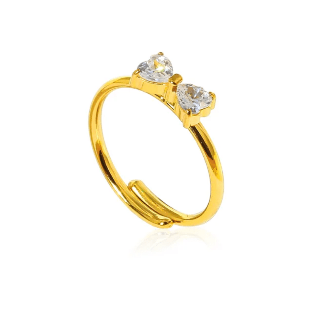 Zircon 18k Gold Plated Stainless Steel