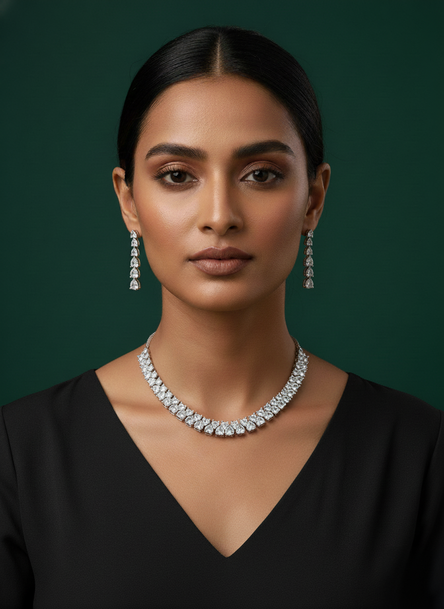 Heart Cut Diamond Set